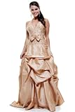 Ball Gown Formal Prom Wedding Dress #584 (10, Champagne)