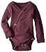 L'ovedbaby Unisex Baby Organic Cotton Kimono Bodysuit, Eggplant, 0-3 Months US