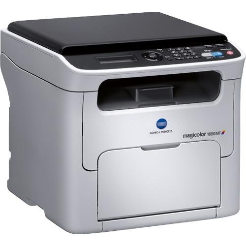 Konica Minolta magicolor 1680MF - Multifunction ( printer / copier / scanner ) - color - laser - copying (up to): 21 ppm (mono) / 3.5 ppm (color) - printing (up to): 20 ppm (mono) / 5 ppm (color) - 200 sheets - Hi-Speed USB