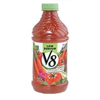 V8 Vegetable Juice, Low Sodium, 46-Ounce Bottles (Pack of 12)