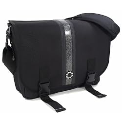 DadGear Messenger Diaper Bag - Center Stripe Grey