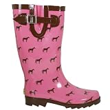 Western Chief Ladies Tiny Horses - Pink Brown Rain Boot by var goTwisterProductImageStrings = new Object();goTwisterProductImageStrings['prodImageNotAvailTextNoColor'] = 