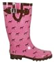 Western Chief Women's Tiny Horses - Pink/Brown Rain Boot,Pink,11 M US