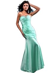 Mermaid Fitted Tiered Taffeta Prom Dress 
