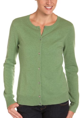 Red Moon Women's 100% Cashmere Long Sleeve Cardigan Sweater