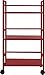Altra Marshall 3 Shelf Metal Rolling Utility Cart, Red