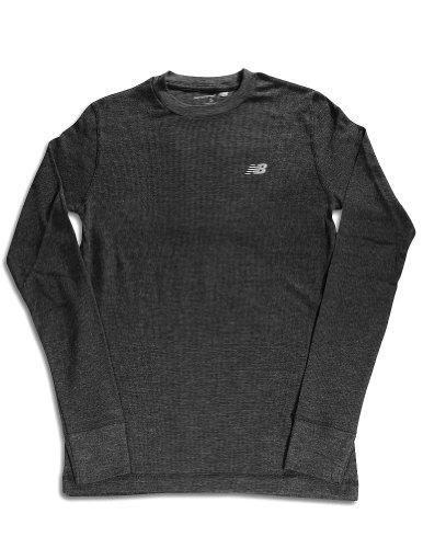New Balance - Mens Thermal Long Sleeve Crew Neck Top NB00914TH, Black (Size Large)