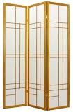 Contemporary Modern Unique Room Divider - 6ft. Eudes Japanese Shoji Folding Privacy Portable Floor Screen - 4 Colors 4 Sizes