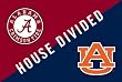 Auburn University and University of Alabama - House Divided Indoor/Outdoor Floormat