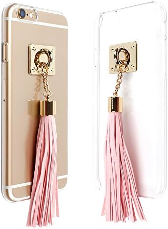 DDPOP iPhone6/6SPlus [5.5in] Case, Tassel case for iPhone6/6S Plus [5.5-Inch] Clear PC with fashion Tassel, Bar-type- iPhone6 Fashion Case, NEW Tassel Design - PINK