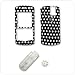 PCMICROSTORE Brand Rim BlackBerry Pearl 8100 PDA Smart Phone Pokadot Design Snap-On Crystal Case Cover with Removable Ratcheting Belt Clip