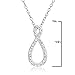 Sterling Silver Infinity Pendant-Necklace made with Swarovski Crystals