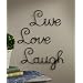 Live Love and Laugh Set of 3 Wall Mount Metal Wall Decor