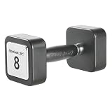 Reebok Square Chrome Dumbbell with Rubber Coating - 8 lbs.