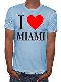 I love Miami FuN HERZ IcH LIEBE KuLt PARTY Club like Sprüche Tee T-Shirt