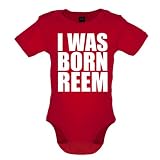 from Dressdown I Was Born Reem - Babygrow / Bodysuit - 7 Colours - Red - 6-12 Months