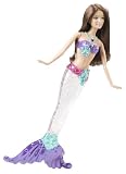 Barbie Sparkle Lights Mermaid Doll - Dark Brown Hair