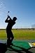 Man at Golf Driving Range - 18"H x 12"W - Peel and