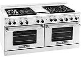 American Range ARR6062GRISS 60 Pro-Style Gas Range with Sealed Burners, Flame Sensing Reignition, 4.8 cu. ft. Innovection Convection Ovens and Infrared Broiler (Actual Image Not Shown): 6 Burners & 24 Grill