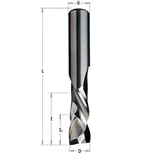 CMT 190.506.11 Z2+2 Solid Carbide Up and Downcut Spiral Bit, S=1/2-Inch D=1/2-Inch I=1-1/8-Inch I1=5/8-Inch L=3-Inch