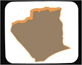 Decorated Mouse Pad with map, Algeria, country, nation, geography, shape, land