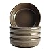 Rachael Ray Cucina Dinnerware 4-Piece Stoneware Fruit Bowl Set, Mushroom Brown