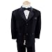 Gino Giovanni Boy Usher Black Tuxedo Baby to Teen (Small (6 Months))