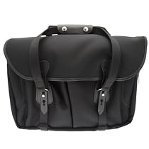 Billingham 445 Black Canvas Camera Bag with Black Leather Trim
