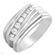 Gentlemens Ring With Genuine Clean Diamonds Beautifully Crafted in White Gold. Total item weight 6.9g (Size 10.5)
