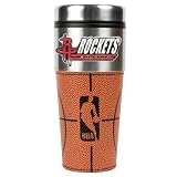 NBA 16oz Stainless Steel Gameball Travel Tumbler Team: Rockets