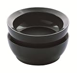 Calibowl Ceramic Santa Barbara Stack  Bowls, Steel Grey, Set of 2
