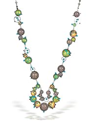 Acapulco Necklace in Turquoise, Gold and Earth Tones from The Artazia Collection - N2109
