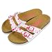Hello Kitty Double Strap Sandals: Pink/White US Women Size 7