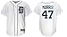 Morris #47 Detroit Tigers Majestic Replica Home Jersey - X-Large