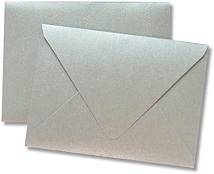 Metallic Silver Card Envelopes - 25 Pack