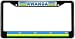 Rwanda Rwandan Flag Black License Plate Frame Metal Holder