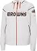 Cleveland Browns -White- Women's Dazzle Trim Hooded Sweatshirt - 3XL