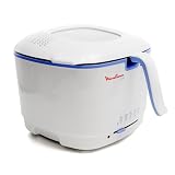 Moulinex Fritteuse UNI weiß/blau AF1019 Platzwunder 1KG Fassungsvolumen Friteuse