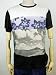 【オキラク】OKIRAKU MEN'S トロピカルプリントTシャツ 22613 (M, black)