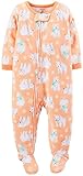Carter's Little Girls' Print Fleece Footie (Toddler/Kid) - Polar Bear - 4T