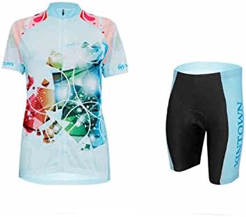 Weelly Women / Ladies Short Sleeve Cycling Jersey shirts + Pant Coolmax Padding Summer