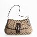 Coach Soho Signature Flap Over Brown Handbag (Khaki/Mahogany)