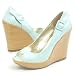 Delicious Myself Wedges Turquoise (Blue) 8.5 Turquoise (Blue)