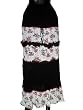 Designer Skirts -Black Color With White Color Printed Wrap Girls Comfortable Clothing In India Size 37 For Free Shipping