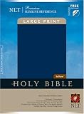 Holy Bible: New Living Translation, TuTone Navy/Chestnut Bonded Leather Premium Slimline Reference (Book only)