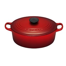 Le Creuset Cast Iron Oval Casserole, Cerise, 25 cm