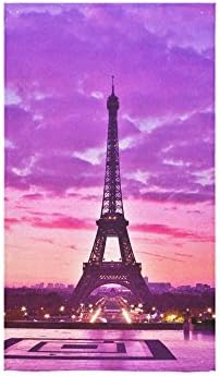 French Paris Amazing Eiffel Tower City Of Love Soft Face Towel/Hand Towel/Bath Towel 16"x28",80% polyester 20% cotton(One-sided Printing)
