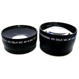 Zeikos ZE-58K 58mm 2.5X Telephoto and 0.45X Wide Angle Lens Set