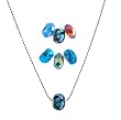 Necklace Set - Pandora Style Beads - 6 Different Beads + 1.5mm Rhodium Plated Ball Chain (17-1/2") (FB98)