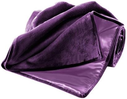 Living Health Products FFT-PURPLE Love Blanket - Fascinator Purple Shag and violet Satin